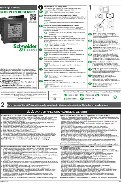 schneider施耐德PowerLogic PM5660 说明书